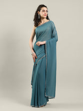 Plain Georgette Saree